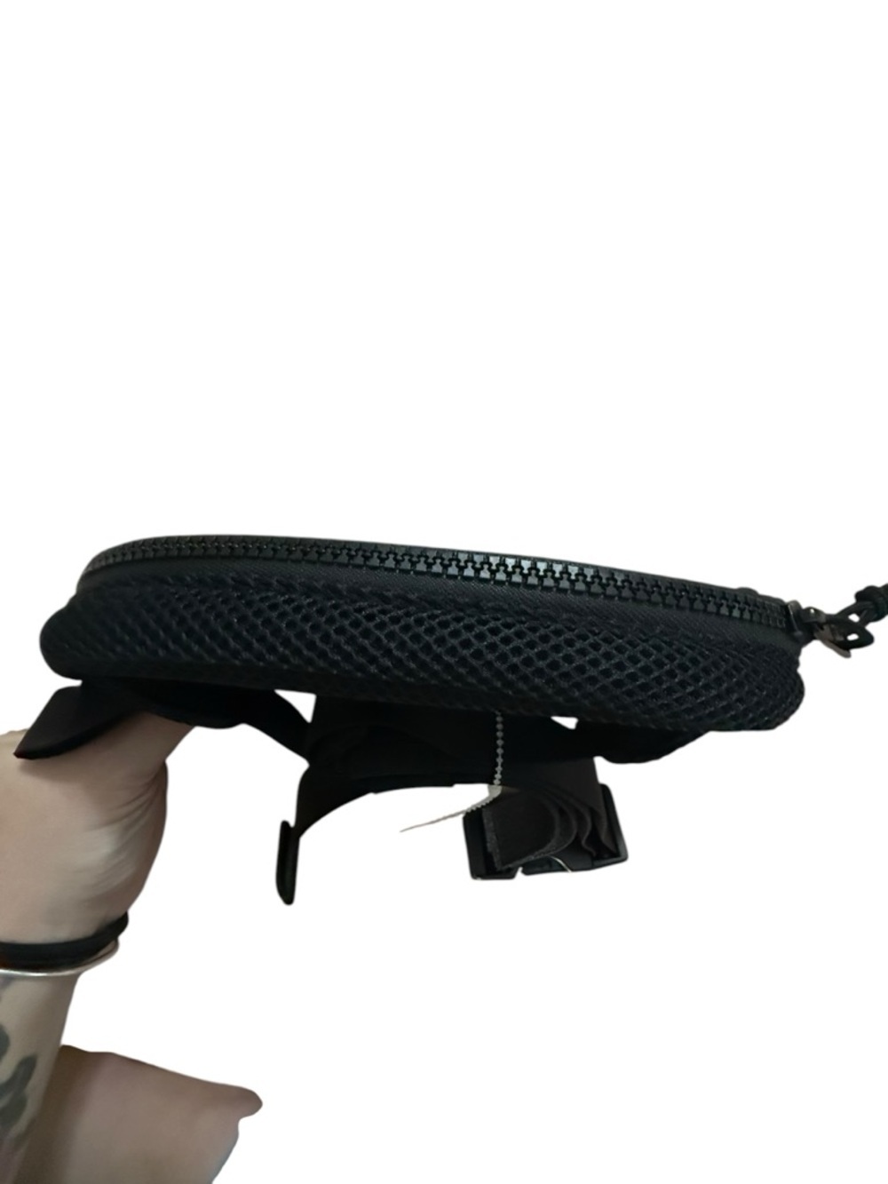 adidas Men’s Black Mesh Waist Bag - Picture 3 of 4
